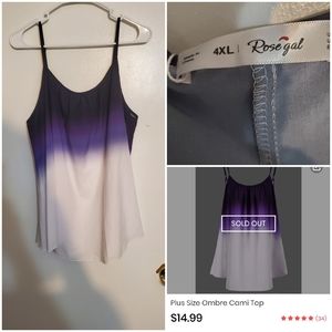 Plus size ombre tank